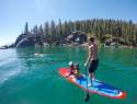 kids and dad on a sup